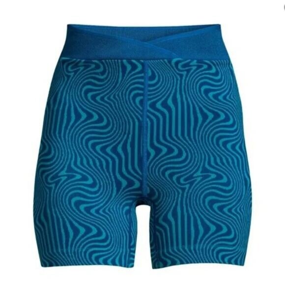 FREE PEOPLE Free Throw Jacquard Biker Shorts In Wave Rider Combo Size Small - Picture 3 of 7